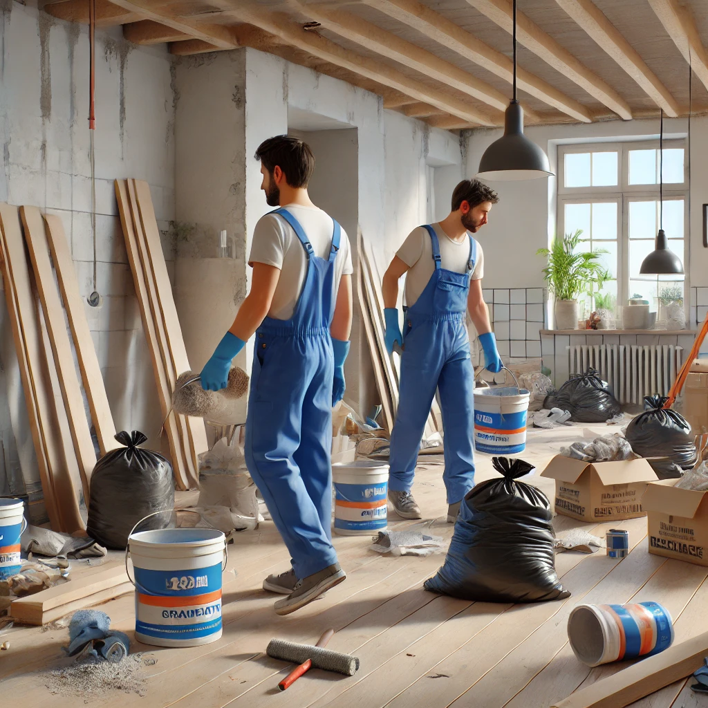 Débarras après travaux et évacuation des gravats à Saleignes en Charente-Maritime.